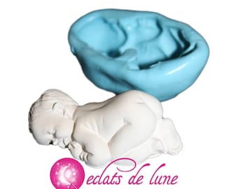 Moule silicone bébé endormis 60/30/25mm