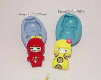 Kokeshi theme silicone mold