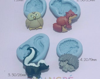 Silicone mold baby forest animals theme