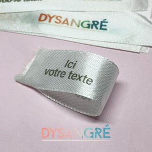 1" Thick Custom Sewing Labels, Logo, Sizes, Folded, Sew On, Color