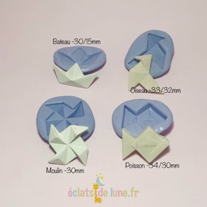 Stampo in silicone per barche origami 30/15 mm