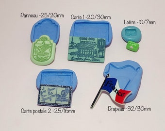 Tema de viaje de molde de silicona