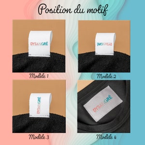 Etiquettes de couture personnalisées de 2 cm d'épaisseur, avec logo, tailles, pliées, coudre, couleur image 2