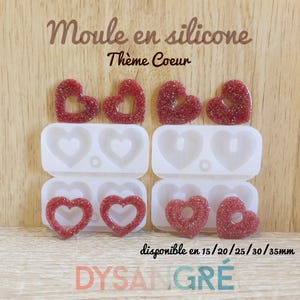Moule coeur pour porte-clés | Moule en résine Moule coeur pour porte-clés | Moule en résine