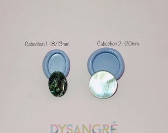 Moule silicone thème cabochon plat