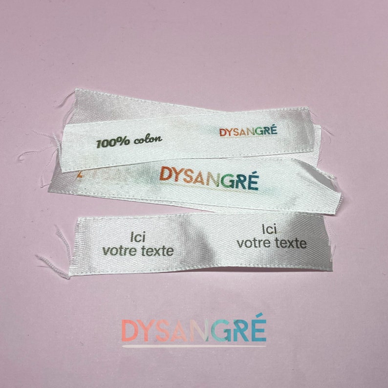 Etiquettes de couture personnalisées de 2 cm d'épaisseur, avec logo, tailles, pliées, coudre, couleur image 5