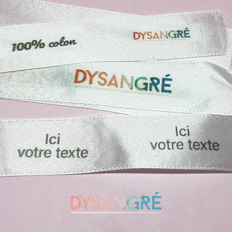 Etiquettes de couture personnalisées de 2 cm d'épaisseur, avec logo, tailles, pliées, coudre, couleur image 4