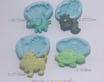 Moule silicone thème animaux sauvage