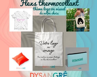 Iron-on Flex pattern of your image or logo, smooth or glittery