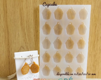 Silikonformen für Cupcakes in den Größen 15, 20, 25 und 30 mm zur Herstellung von Schmuck oder anderen Gegenständen aus Polymer, Epoxidharz und UV-Harz.