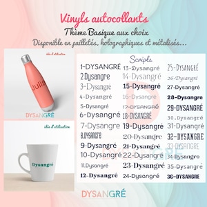 Vinyl-Aufkleber, permanent klebender Aufkleber, personalisierter Vorname oder Wort.