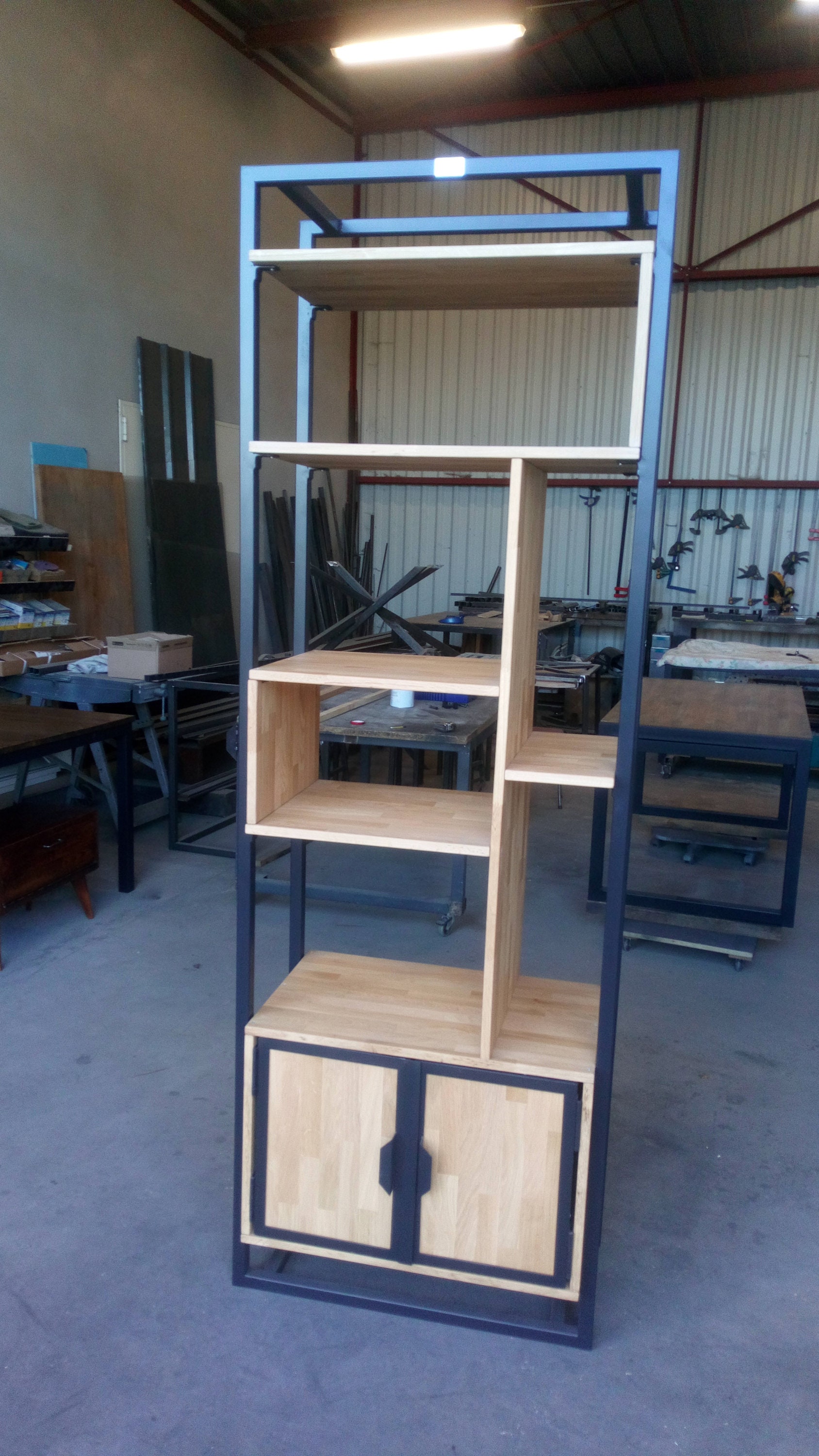 Armoire Bar Tonneau Déco Bleu 200L - Bacardi - Artisanal Français