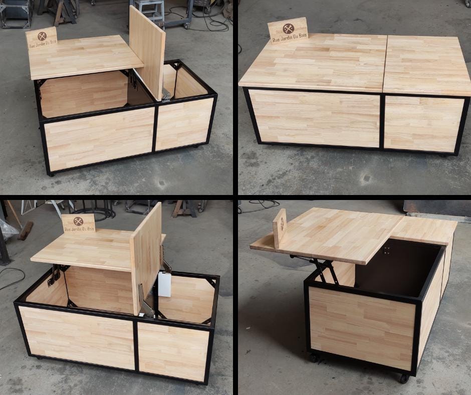 Table Basse Coffre À Roulettes