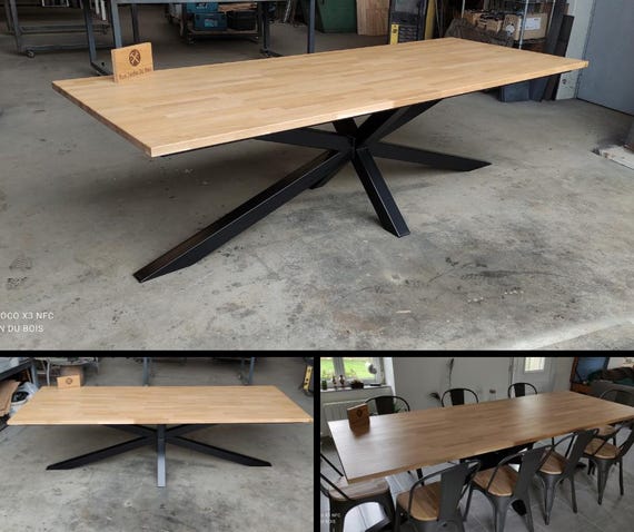 Table salle à manger bois massif pied mikado 240 cm MELBOURNE | Tables à manger | Pier Import