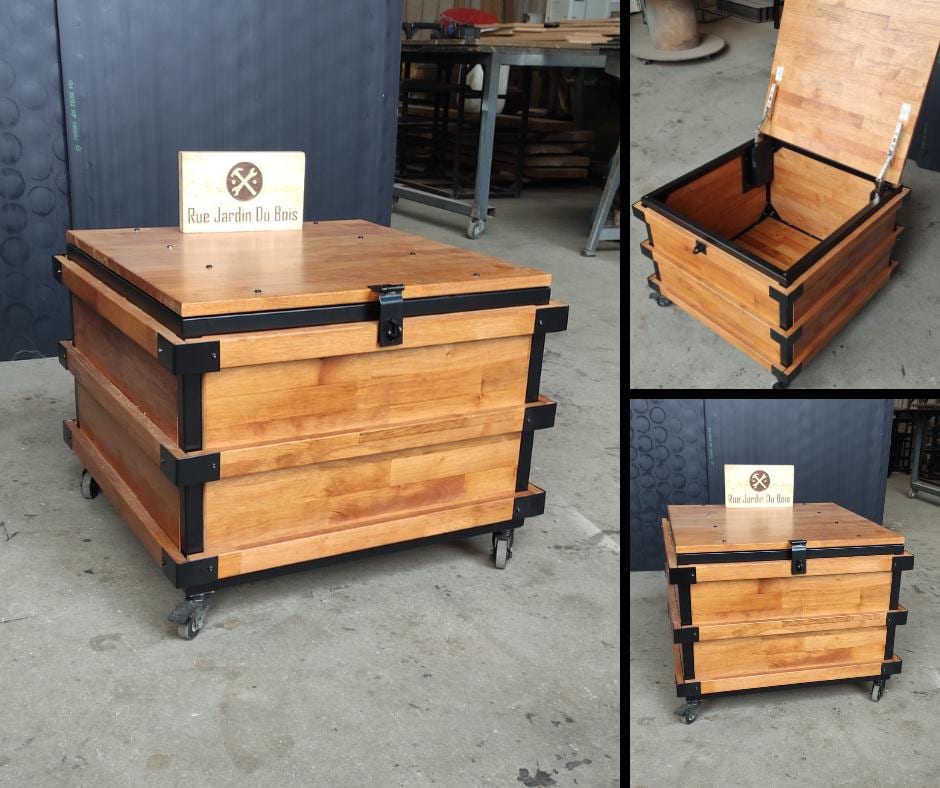 Table Basse Coffre À Roulettes