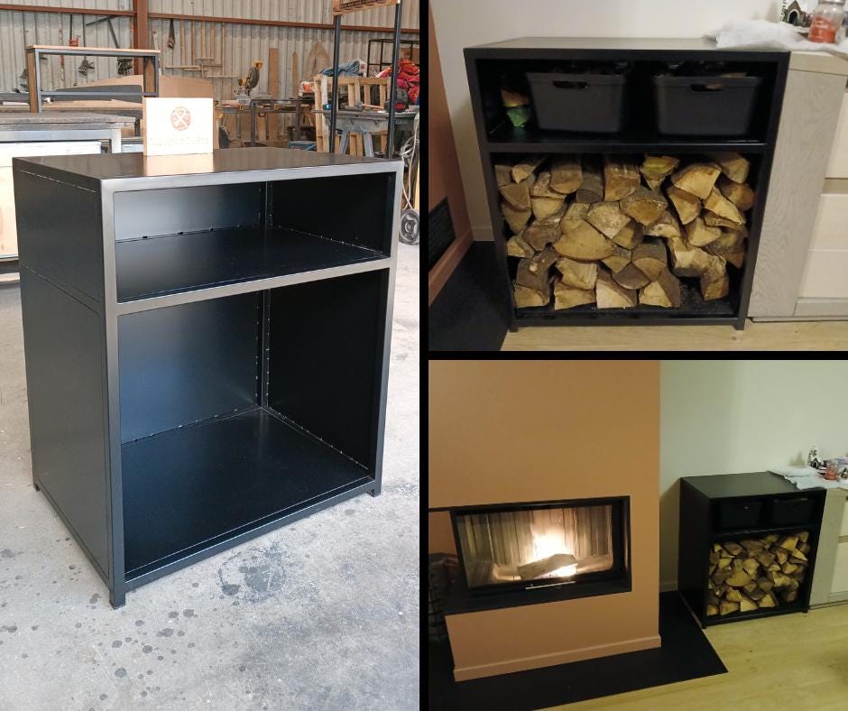 Range - Bûches en métal