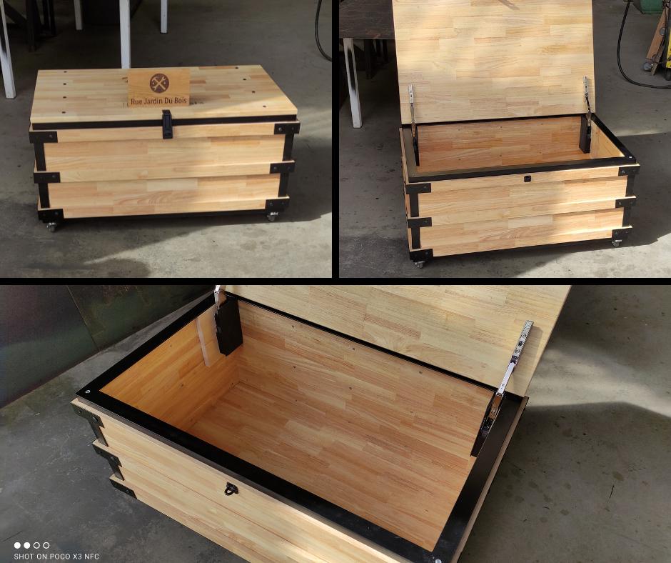 Table Basse Coffre À Roulettes