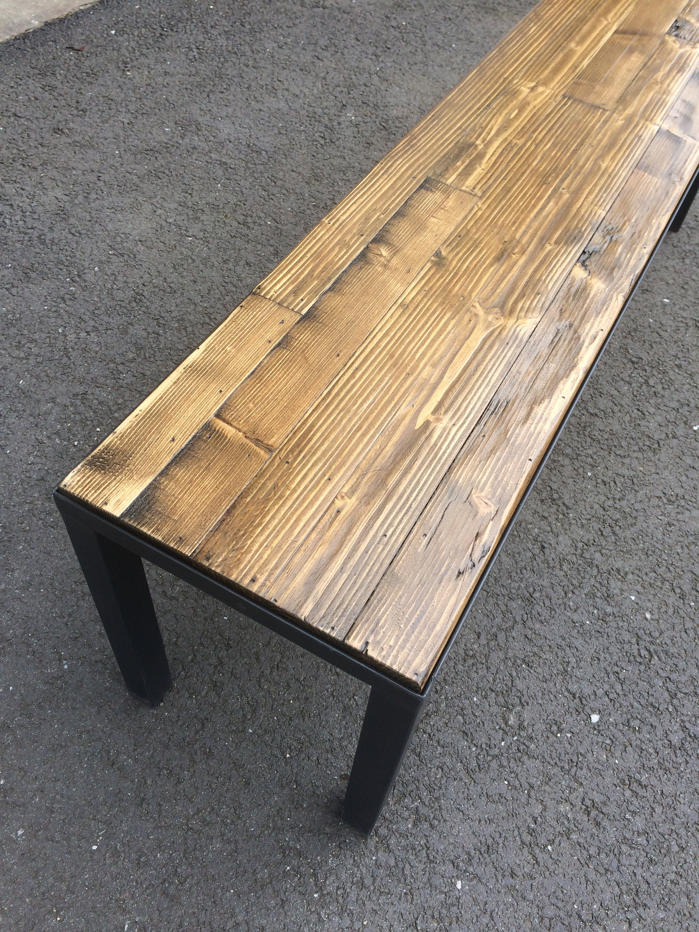 Banc Industriel en Bois et Métal