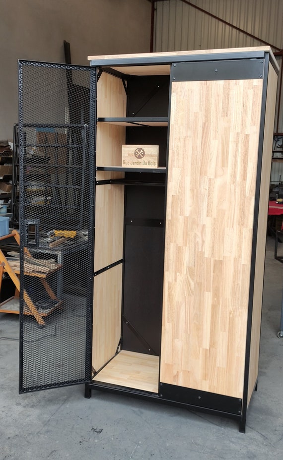 Metal wood wardrobe outlet