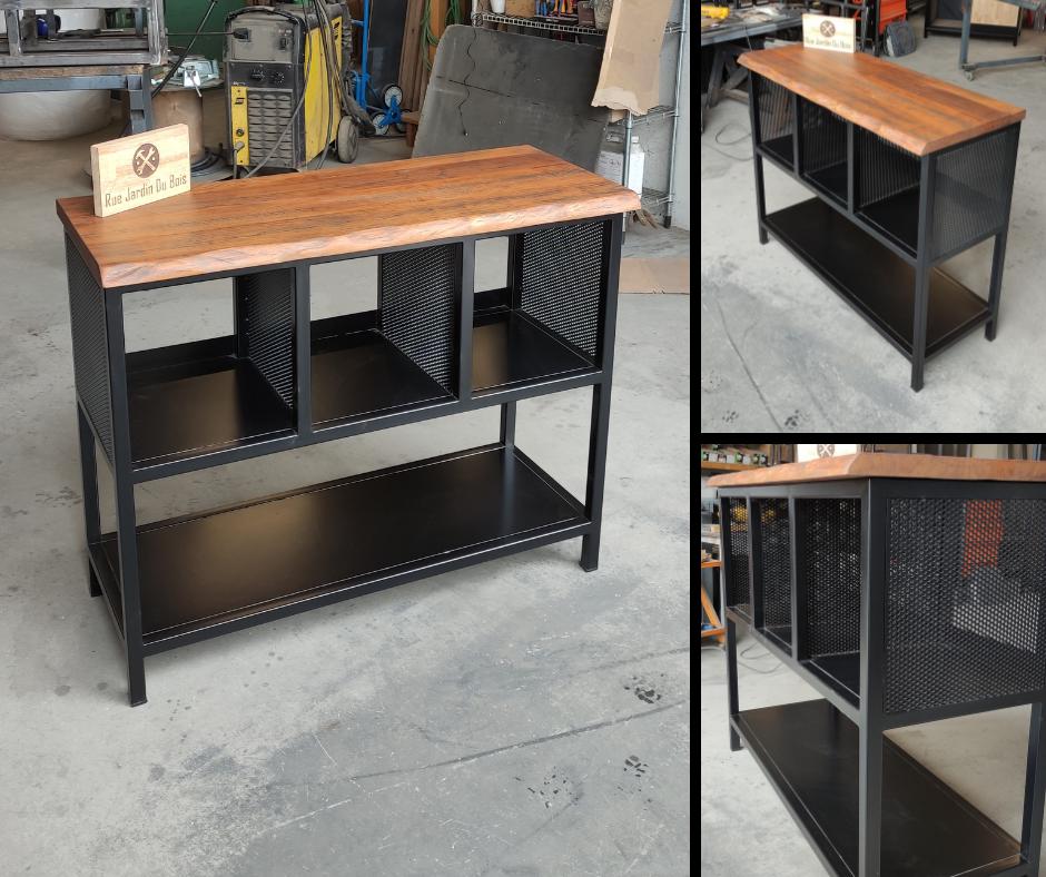 Meuble Vinyles Bois Et Métal