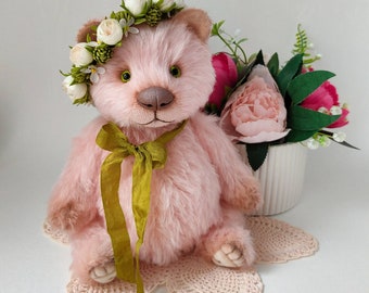 Artist teddy bear Plush teddy bear Collectible toy for her OOAK Interior Teddy Stuffed animal