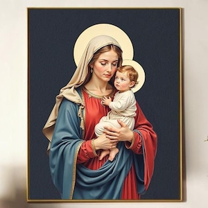 Beautiful Painting of Mary and Baby Jesus