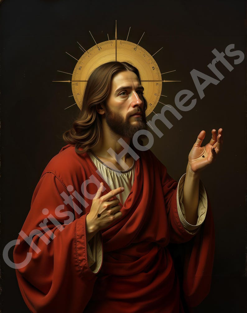 Renaissance Jesus Painting: Lord Jesus Art Print - Etsy