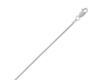 Rhodium Plated Snake Chain Necklace (1mm)