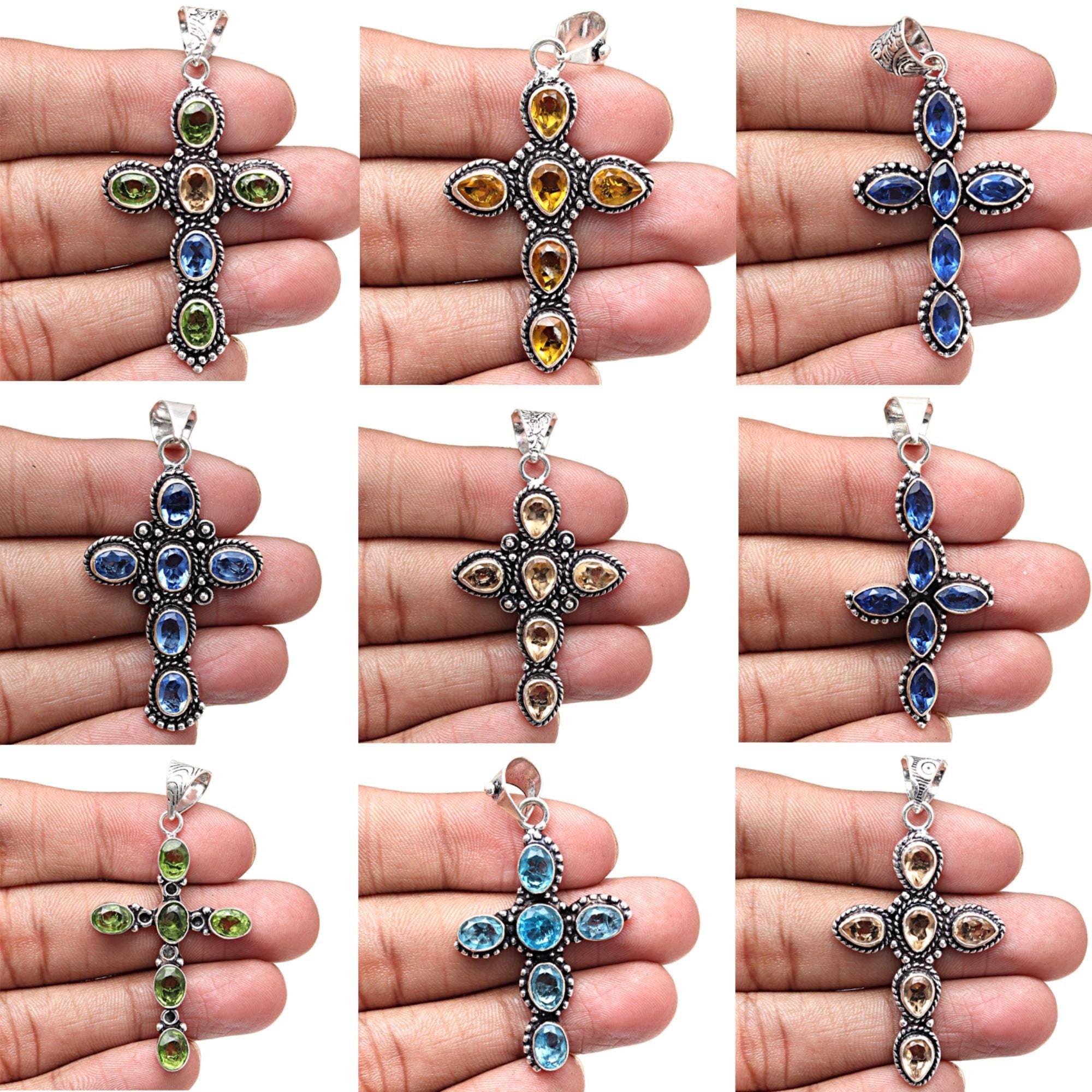 Personalized Cross Necklace Pendant Necklaces Gifts for Him Her Men ...