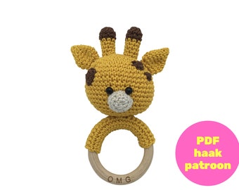 Haakpatroon rammelaar Gigi Giraffe | PDF | Bijtring | Amigurumi | Nederlands | WTF Wattefreubelen