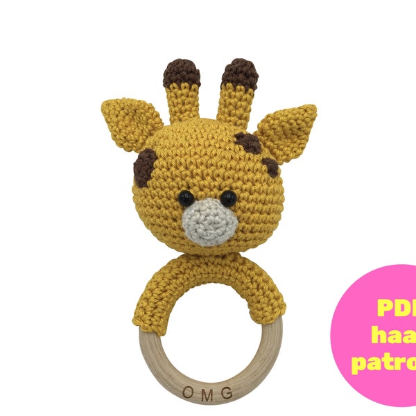 Haakpatroon rammelaar Gigi Giraffe | PDF | Bijtring | Amigurumi | Nederlands | WTF Wattefreubelen