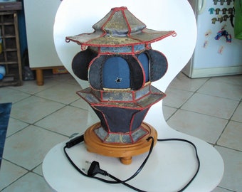 Very RARE CHINESE or Japanese Vintage PAGODA ATMOSPHERE LAMP