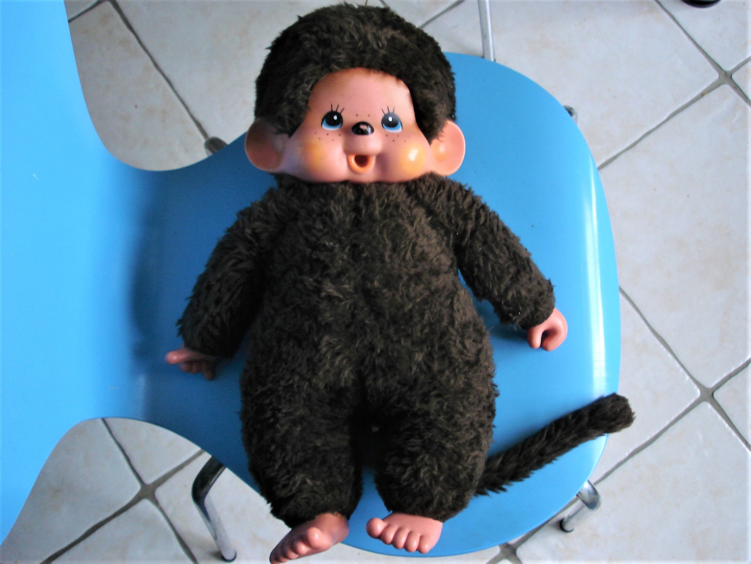 Grande peluche Kiki AJENA Sékiguchi France Vintage de 41 cm YEUX Bleus -   France