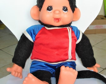 old large plush Kiki Monchhichi vintage 45 cm