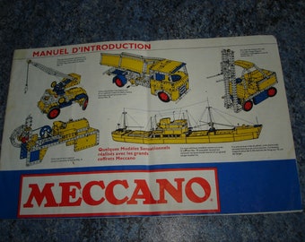 INTRODUCTION manual MECCANO Vintage collection Very good condition