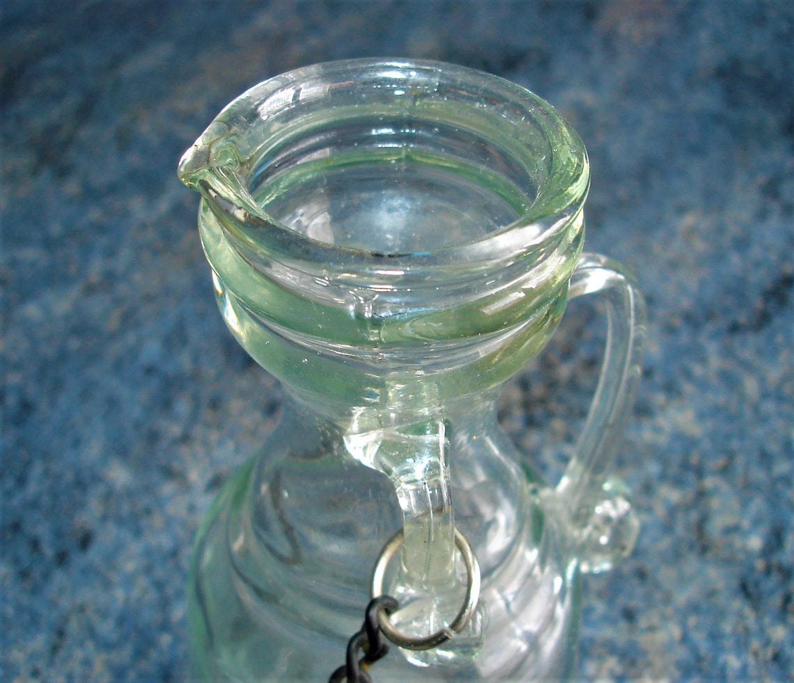 Vintage Olive Oil Dispenser in Glass Oil Pourer Etsy
