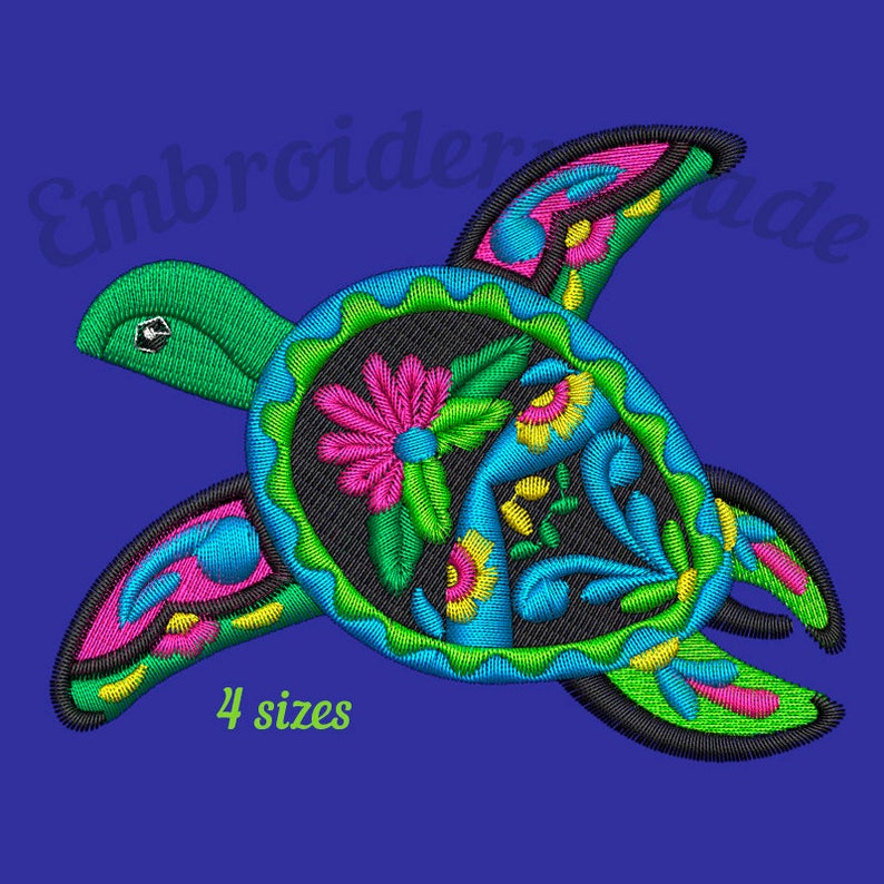Hawaii Turtle Machine Embroidery Design. Ocean embroidery. Sea Etsy
