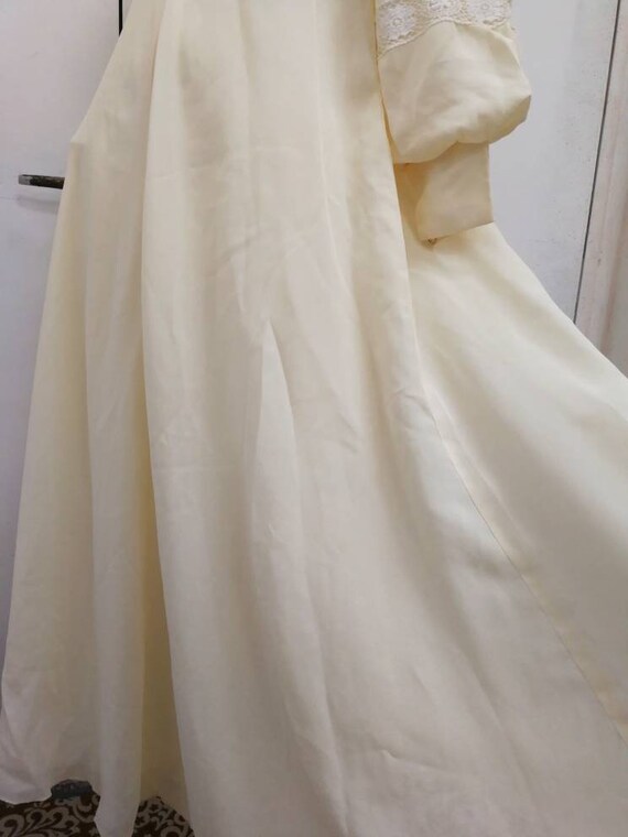 Cream/ pale yellow gauzy evening dress/ bridal/ b… - image 4