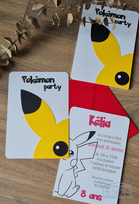 Pikachu Birthday Invitation Pokemon Theme Etsy Singapore