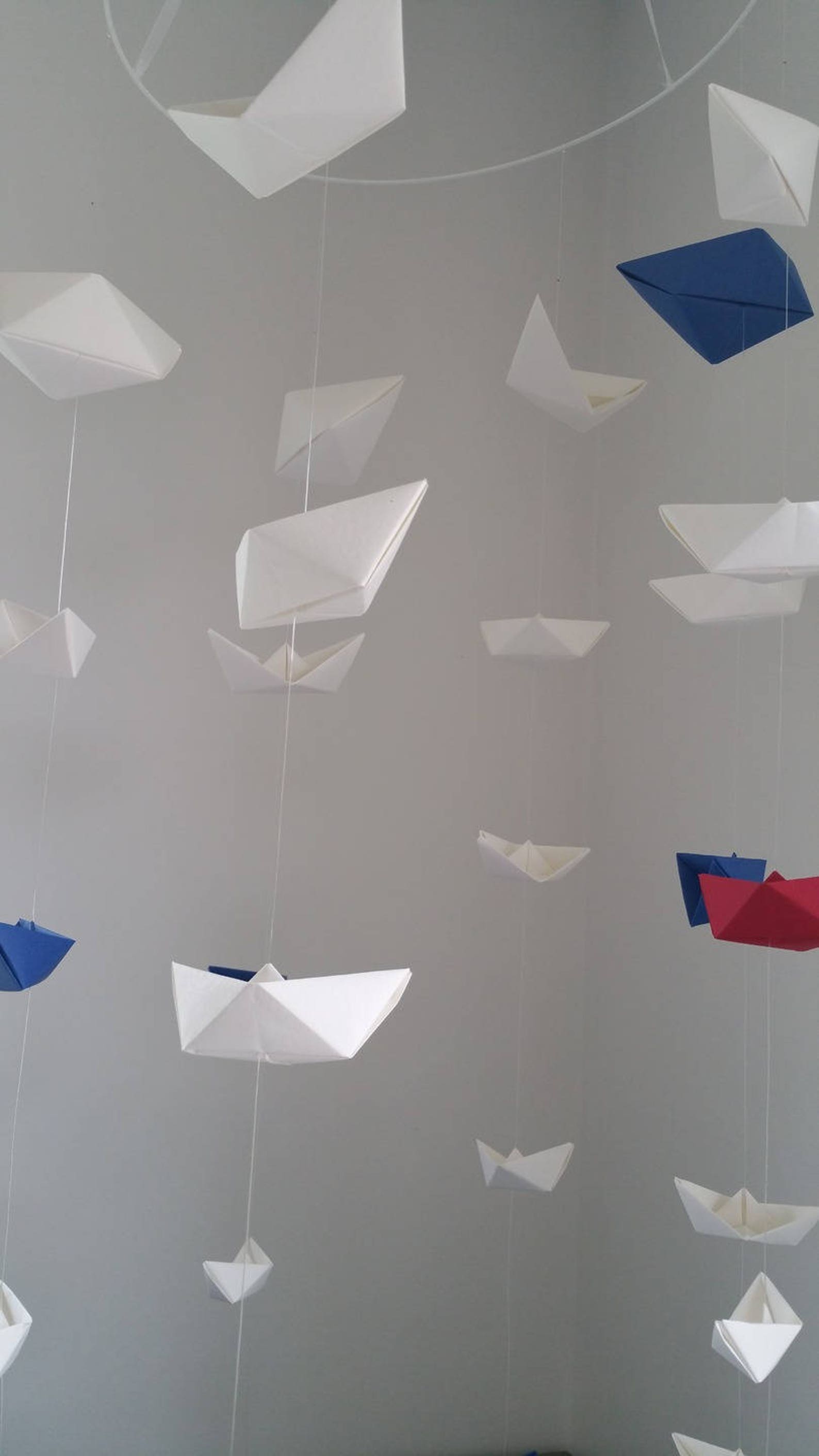 Décoration bébé mobile origamis bateaux Etsy France