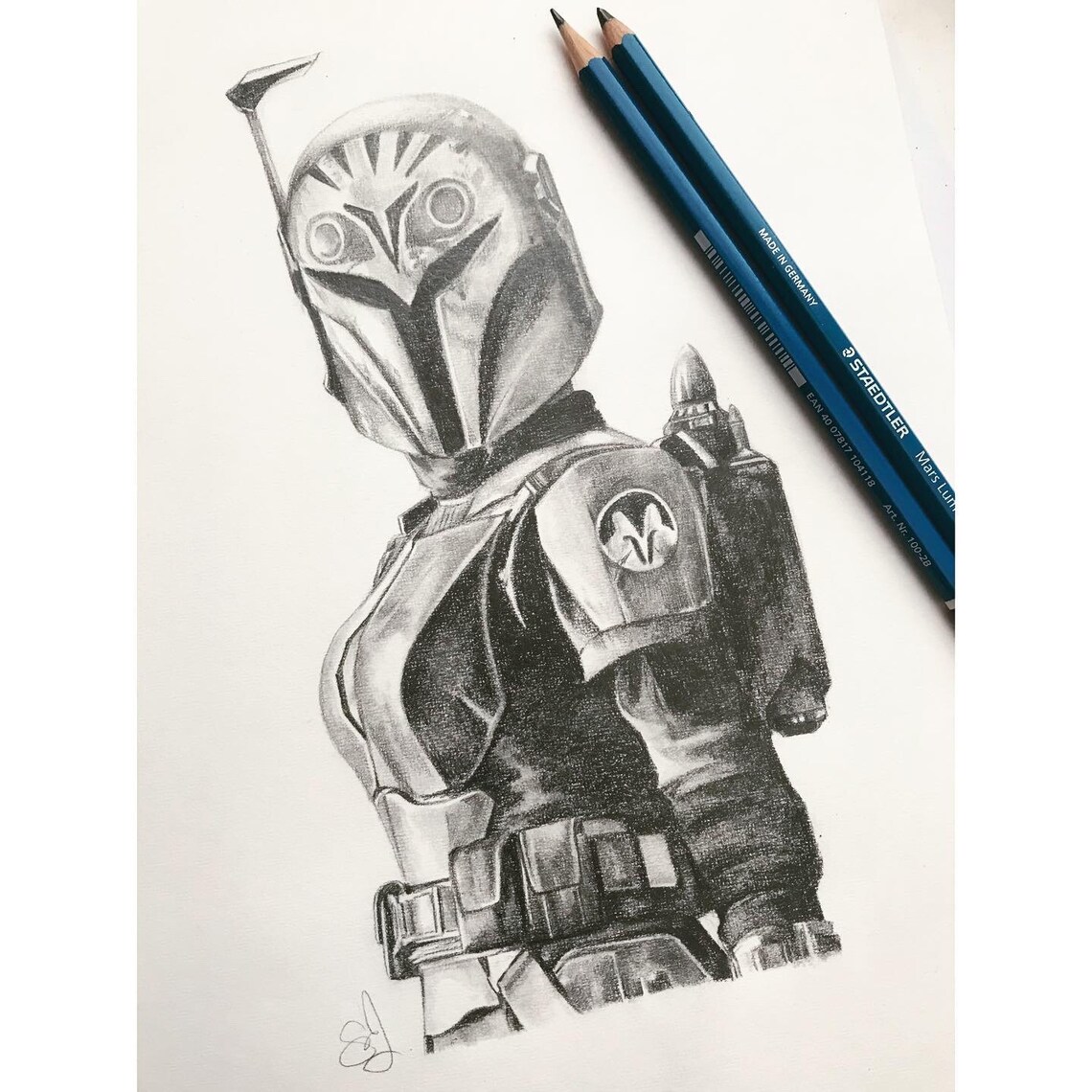 Star Wars Bo Katan Portrait Etsy
