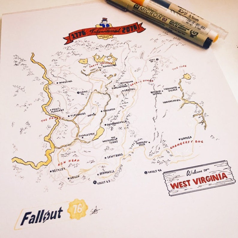 Fallout 76 Map Print - Etsy