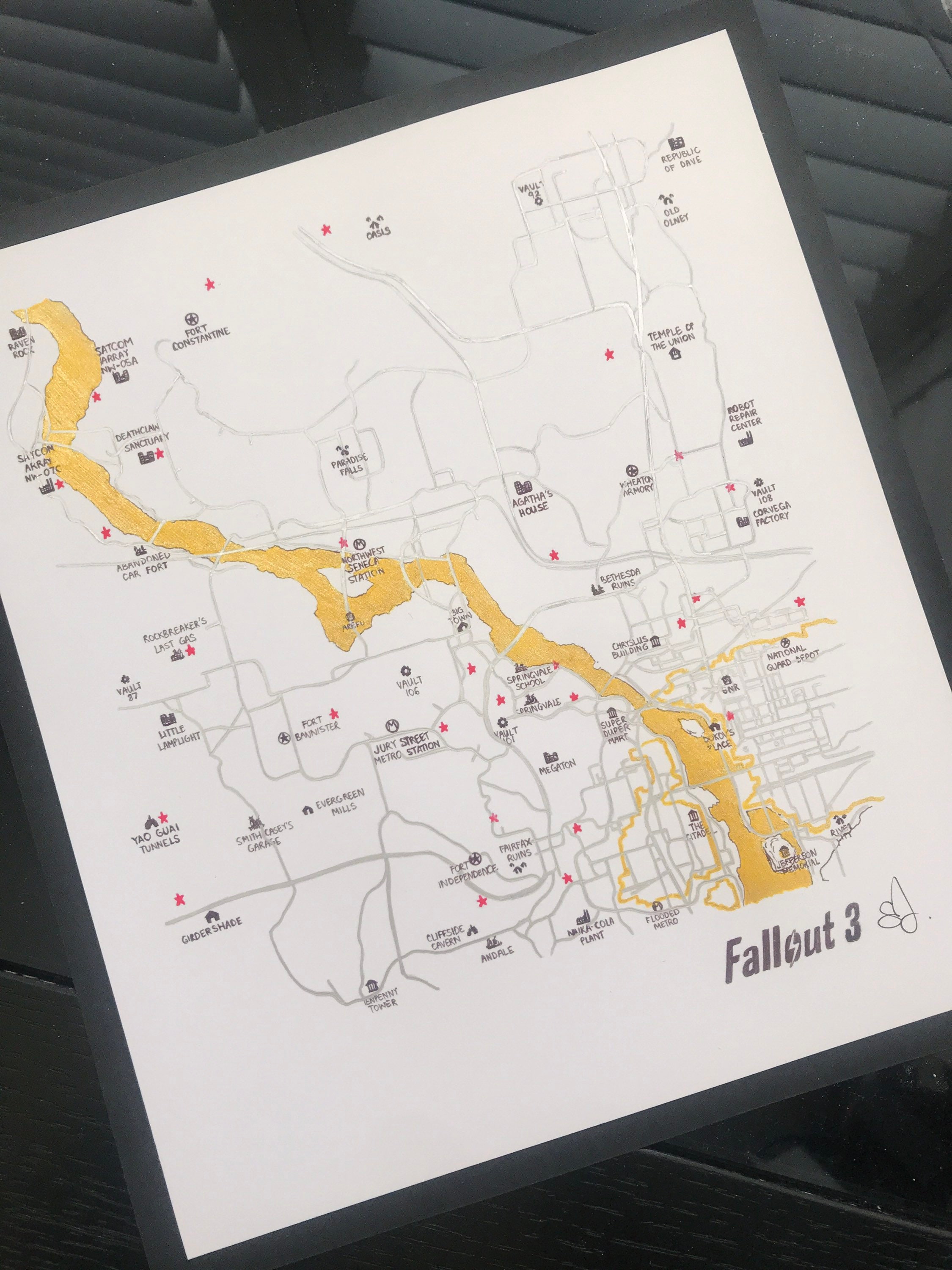Fallout 3 Capital Wasteland Map Print - Etsy