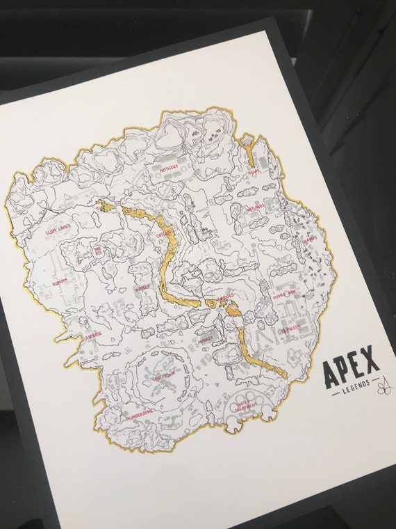 Apex Legends Kings Canyon Map Etsy