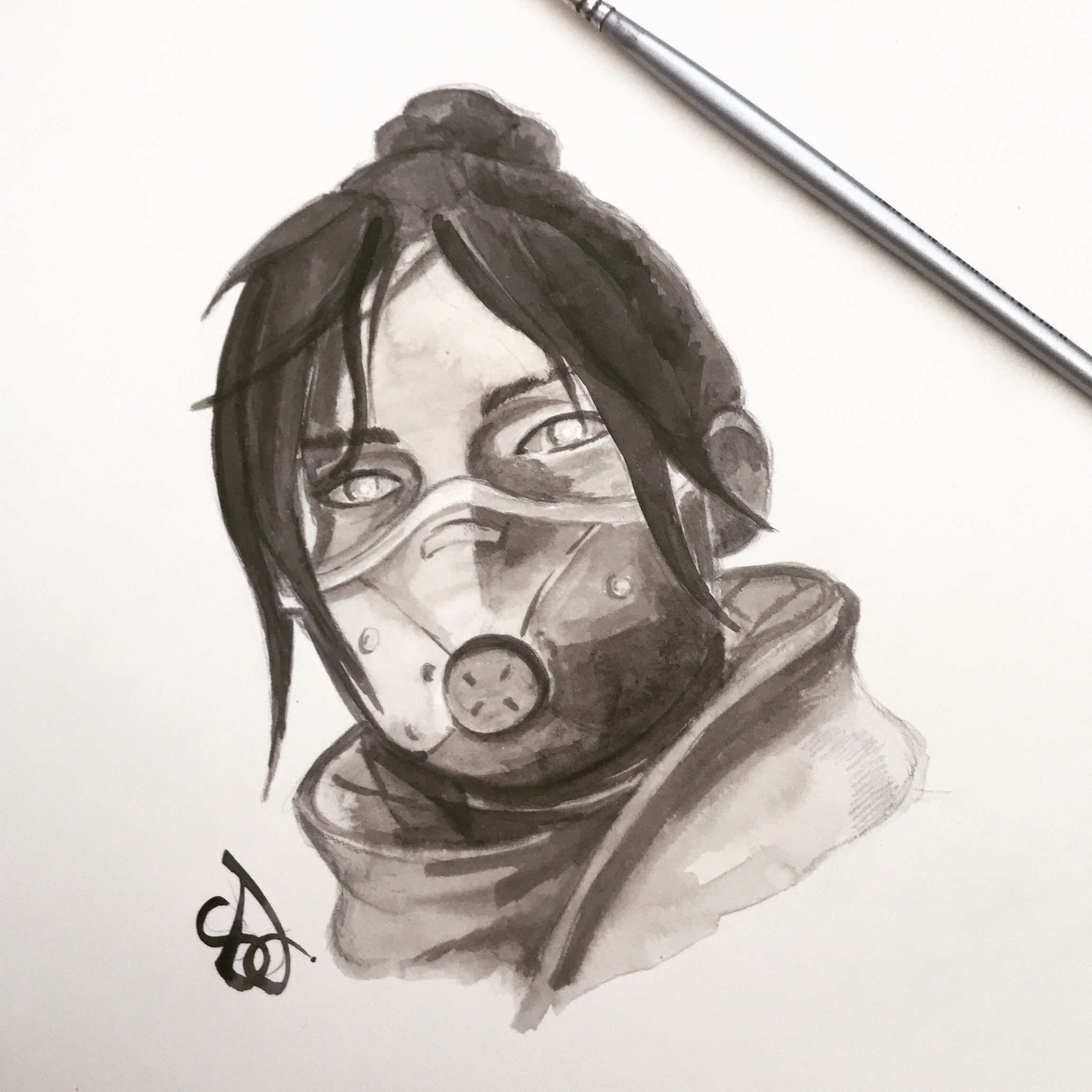 Apex Legends Wraith Ink Portrait Etsy Australia