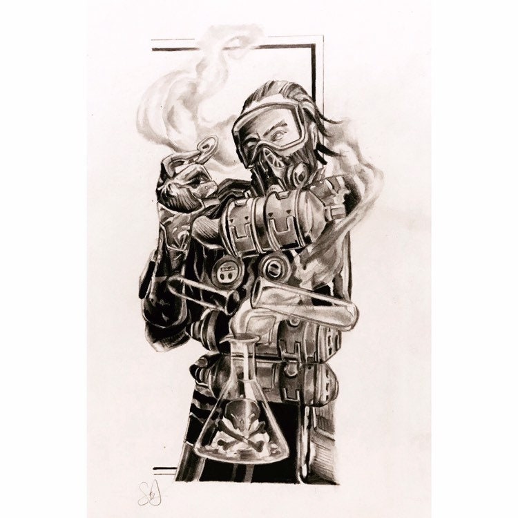 Apex Legends Caustic Banner Print Etsy