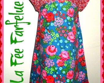 Robe ANIA velours fleurs du 4 au 10 ans