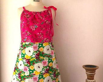 “SPRING” dress with ribbon from 34 to 46