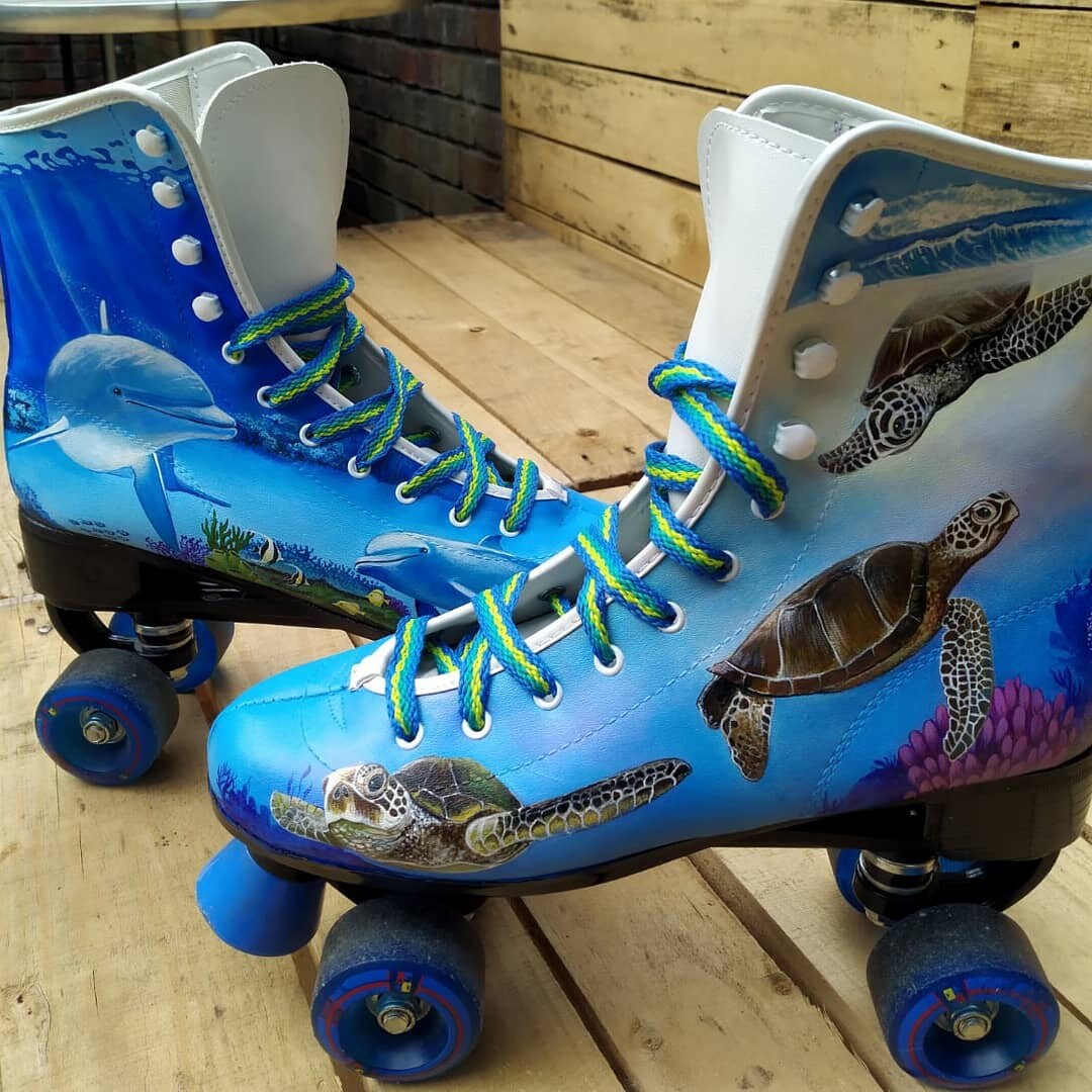 Customised/hand Painted Roller Skates/uniques Skates/hand Etsy