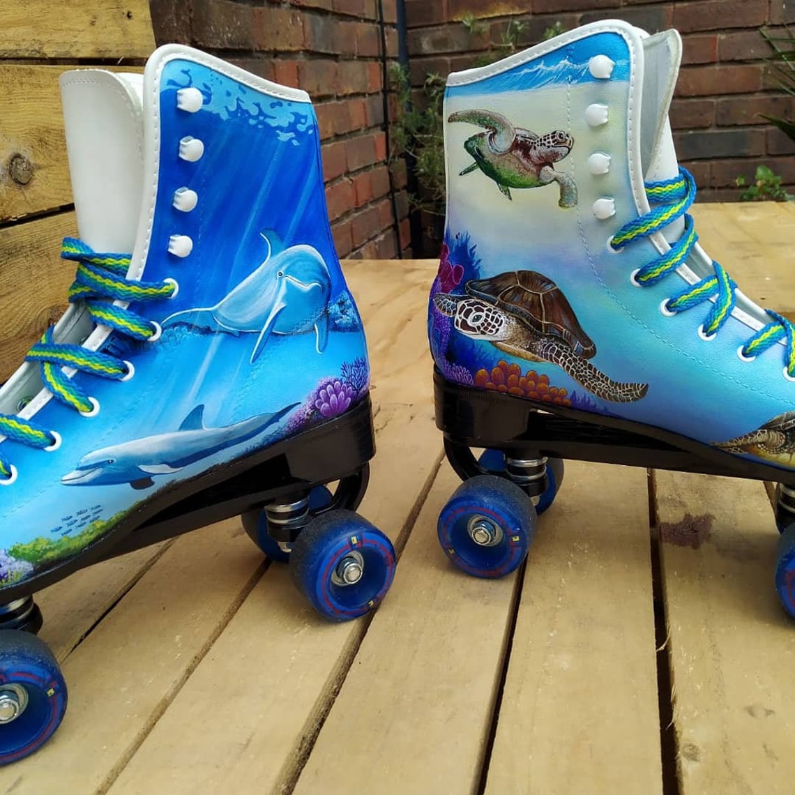 Customised/hand Painted Roller Skates/uniques Skates/hand Etsy